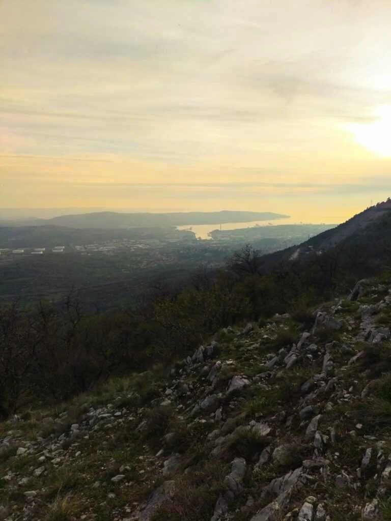 Widok na Triest ze zbocza Val Rosandra